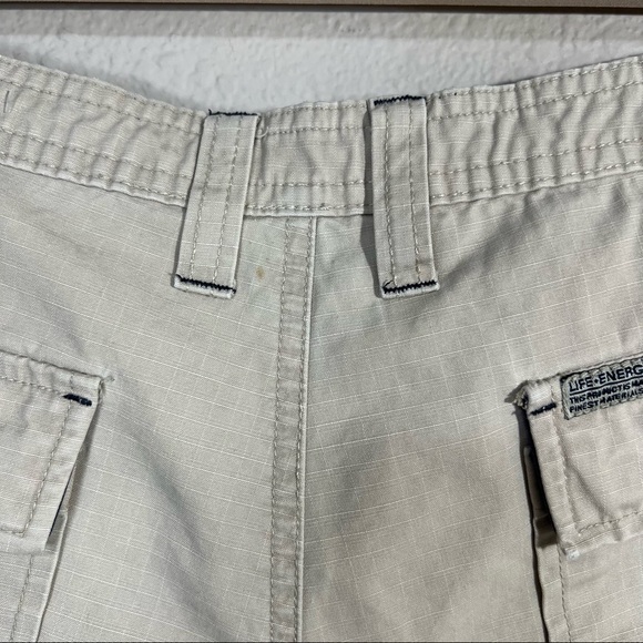 L.E.I. Y2K Vintage Ripstop Shorts with Roll Tabs Light Tan Sz 9 - Picture 12 of 12